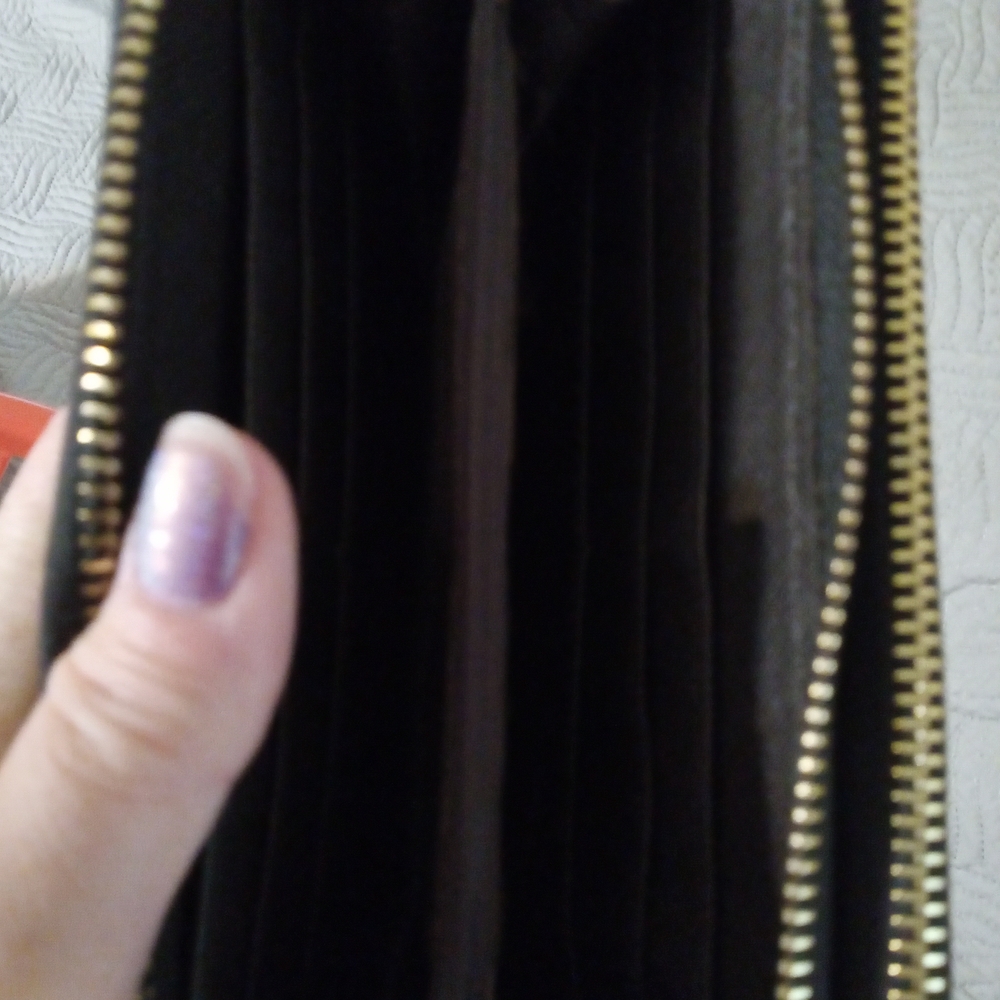 Source Unknown Black And Gray Monogram Wallet - image 2